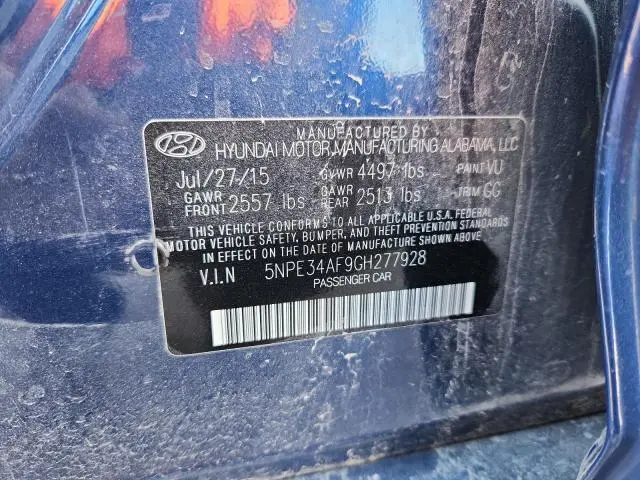 2016 HYUNDAI SONATA SPORT  