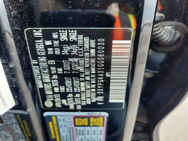 2016 KIA SORENTO L  