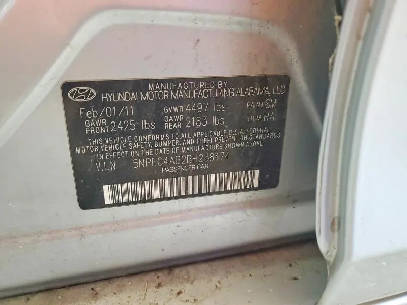 2011 HYUNDAI SONATA LIMITED 2.0T  