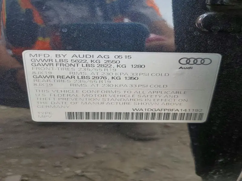 2015 AUDI Q5 PREMIUM PLUS  