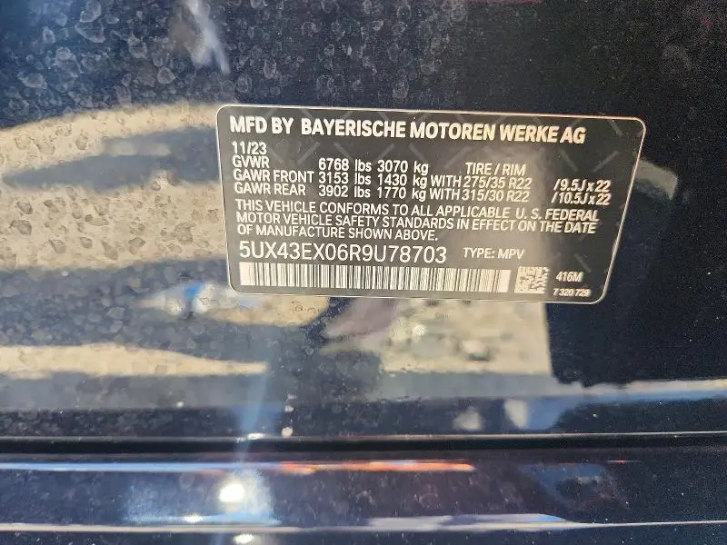 2024 BMW X6 M60I  