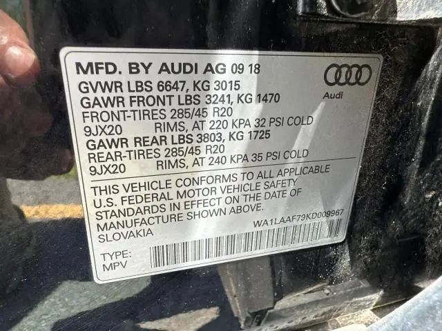 2019 AUDI Q7 PREMIUM PLUS  