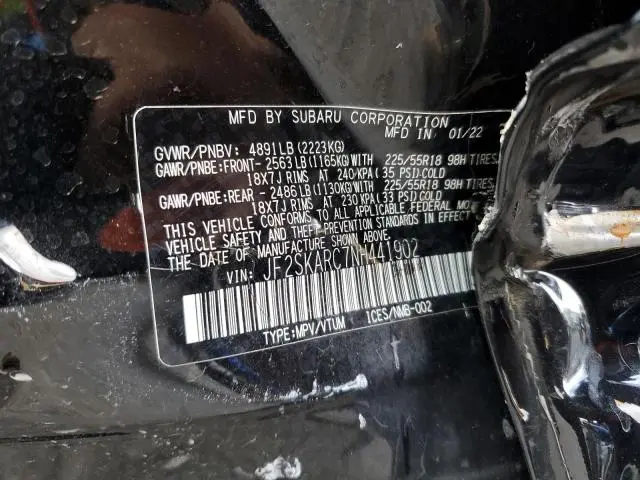 2022 SUBARU FORESTER TOURING  