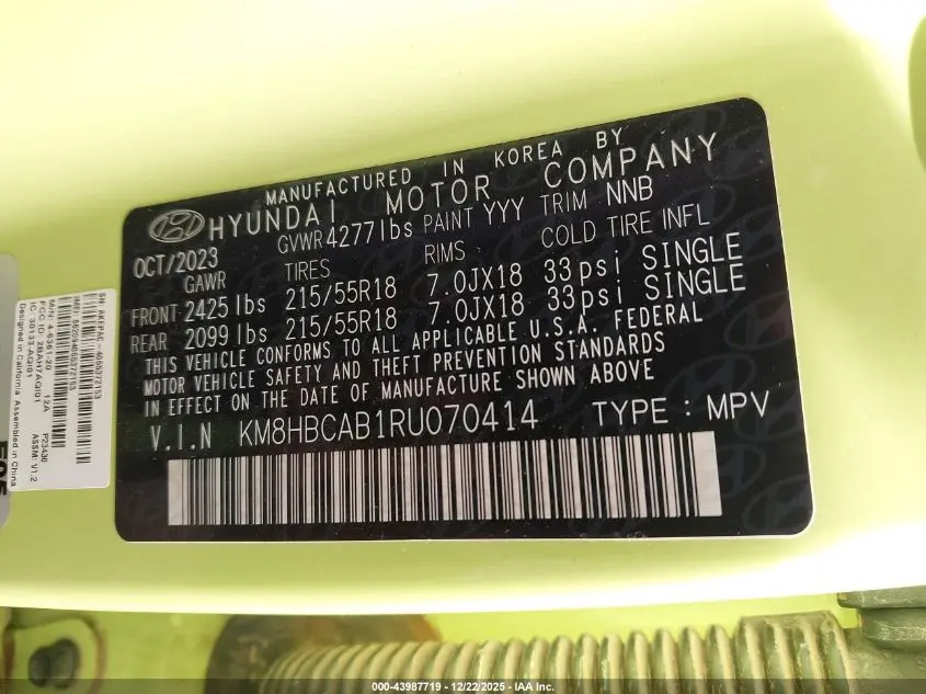 2024 HYUNDAI KONA SEL