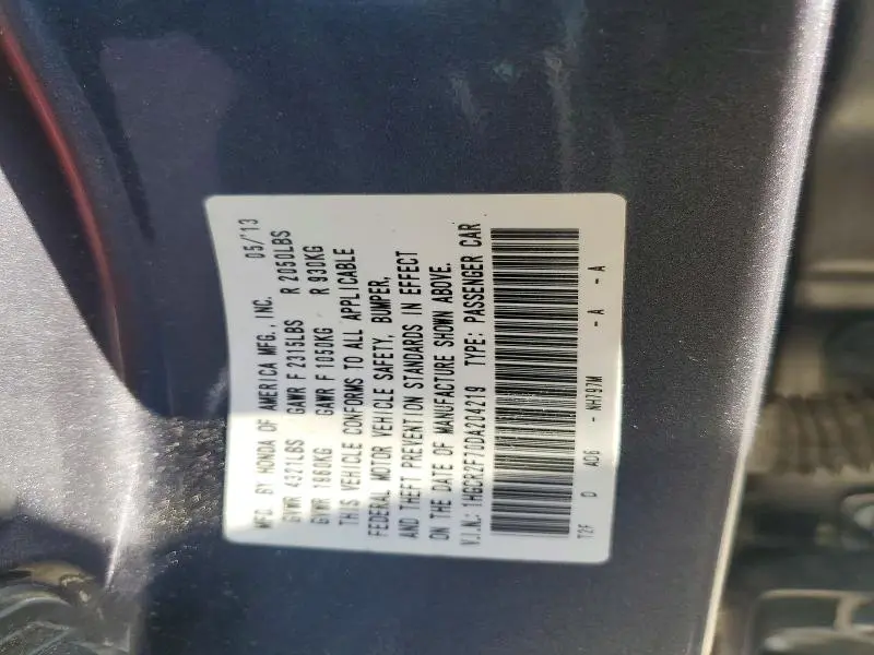 2013 HONDA ACCORD EX  