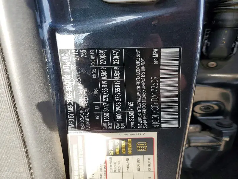 2013 MERCEDES-BENZ GL 450 4MATIC  