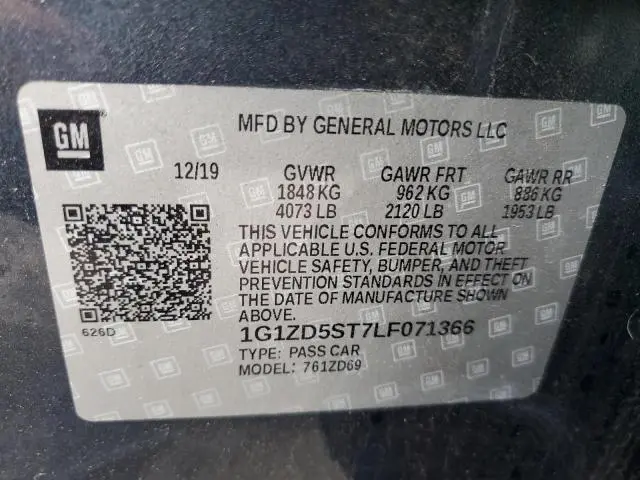 2020 CHEVROLET MALIBU LT  