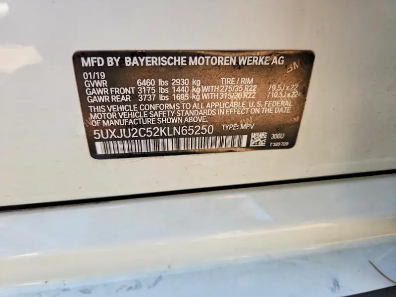 2019 BMW X5 XDRIVE50I  