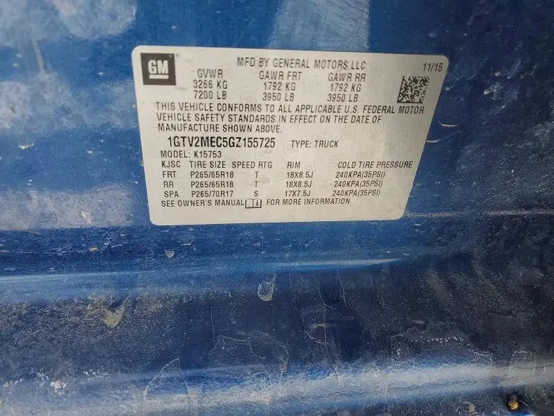 2016 GMC SIERRA K1500 SLE  