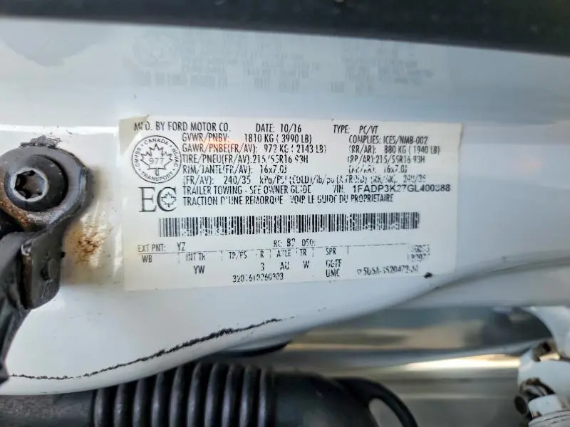 2016 FORD FOCUS SE  