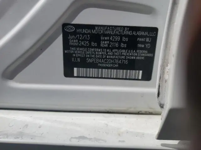 2013 HYUNDAI SONATA GLS  