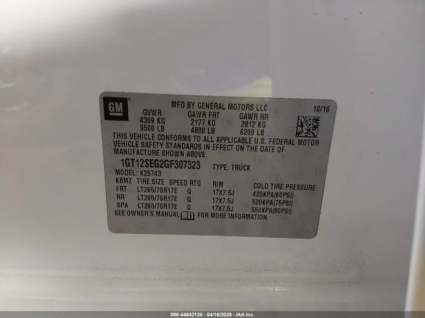 2016 GMC SIERRA 2500HD SLE