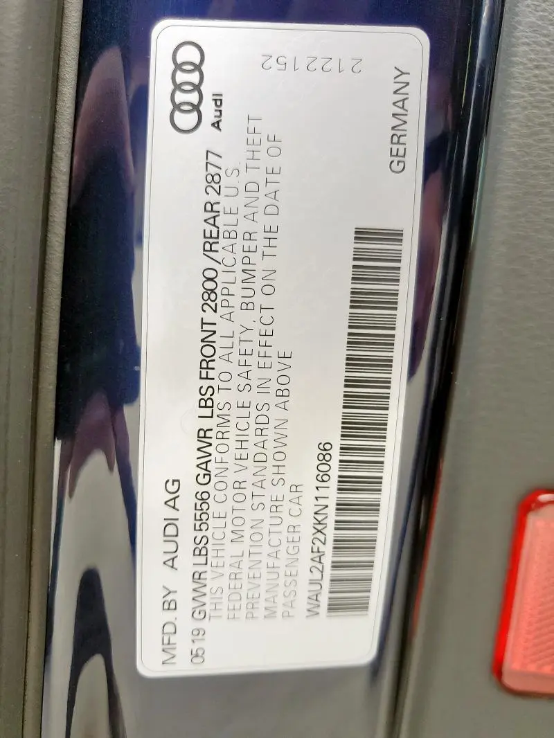2019 AUDI A6 PREMIUM PLUS  