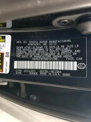 2022 LEXUS ES 350 BASE  