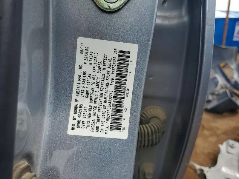 2017 HONDA ACCORD EXL  