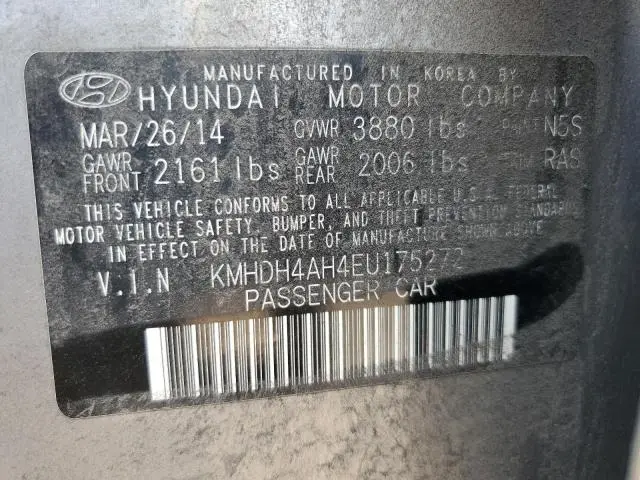 2014 HYUNDAI ELANTRA SE  