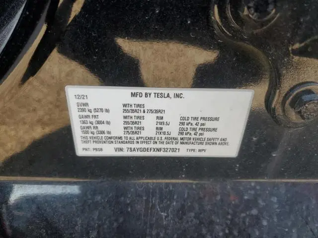2022 TESLA MODEL Y   