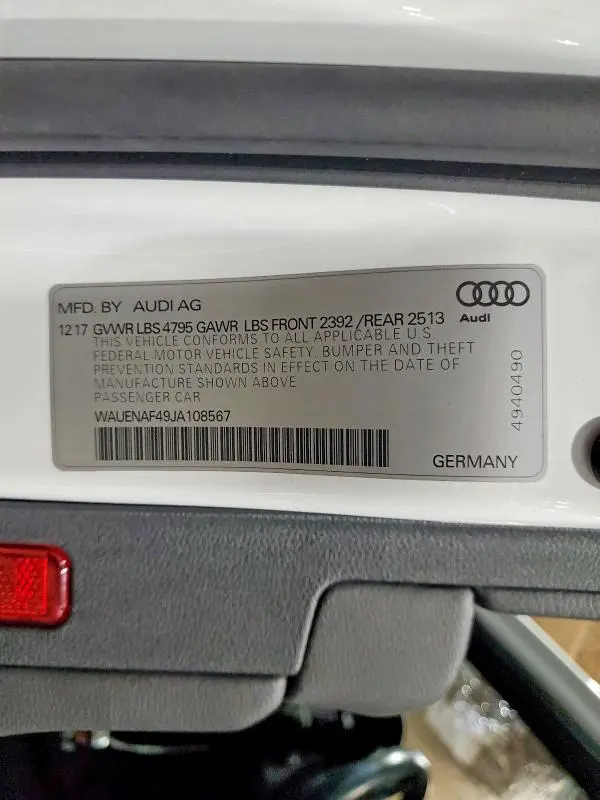 2018 AUDI A4 PREMIUM PLUS  