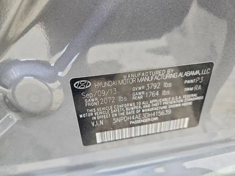 2013 HYUNDAI ELANTRA LIMITED  