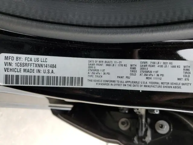 2022 RAM 1500 BIG HORN/LONE STAR  
