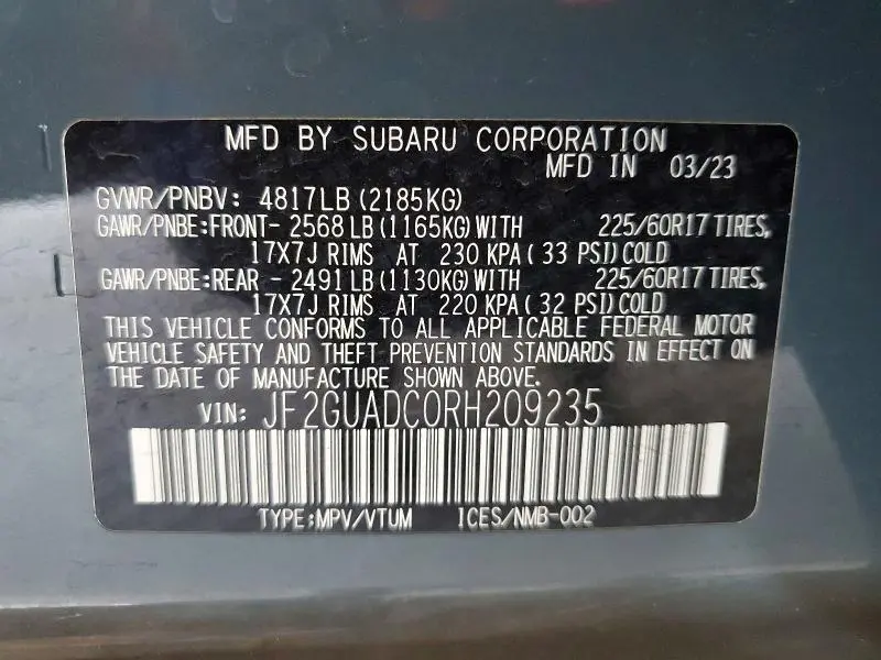 2024 SUBARU CROSSTREK PREMIUM  