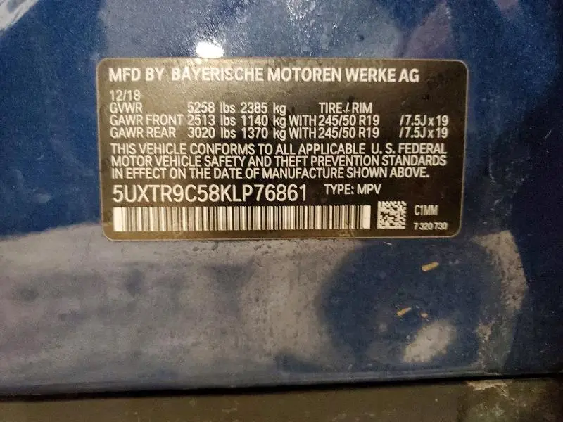 2019 BMW X3 XDRIVE30I  