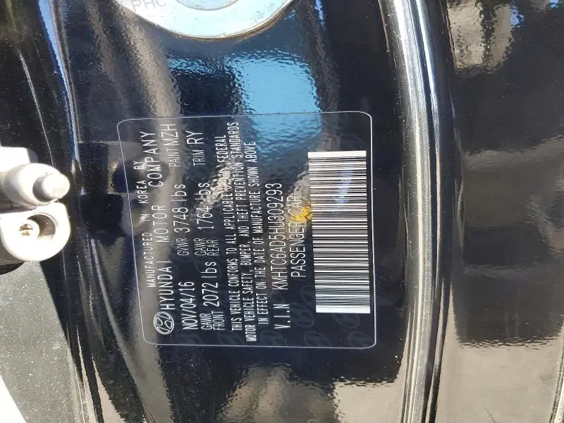 2017 HYUNDAI VELOSTER   