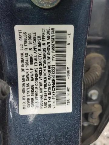2017 HONDA CIVIC LX  