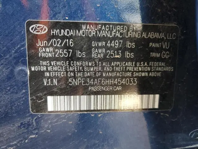 2017 HYUNDAI SONATA SPORT  