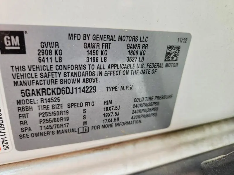 2013 BUICK ENCLAVE   