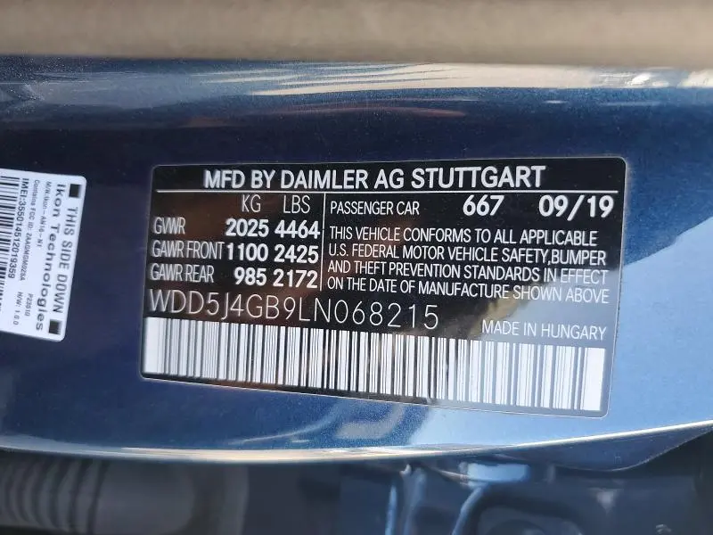 2020 MERCEDES-BENZ CLA 250  