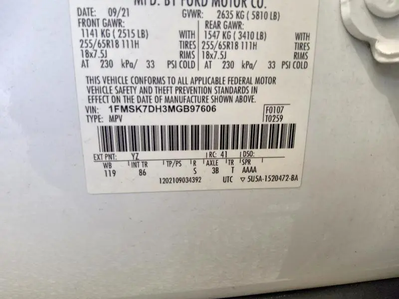 2021 FORD EXPLORER XLT  