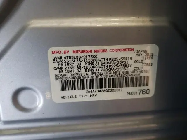 2016 MITSUBISHI OUTLANDER SE