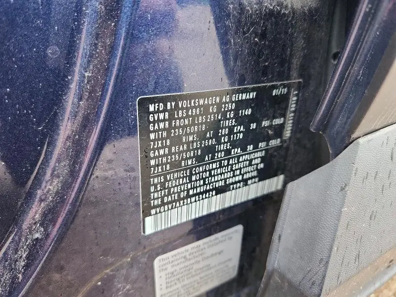 2011 VOLKSWAGEN TIGUAN S  
