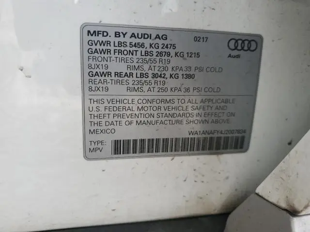 2018 AUDI Q5 PREMIUM  