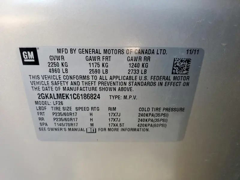 2012 GMC TERRAIN SLE  