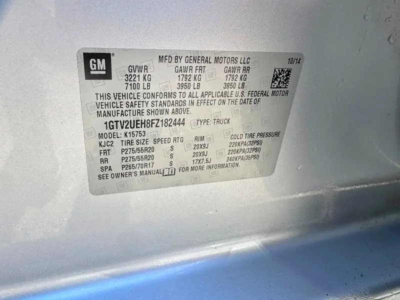 2015 GMC SIERRA K1500 SLE  