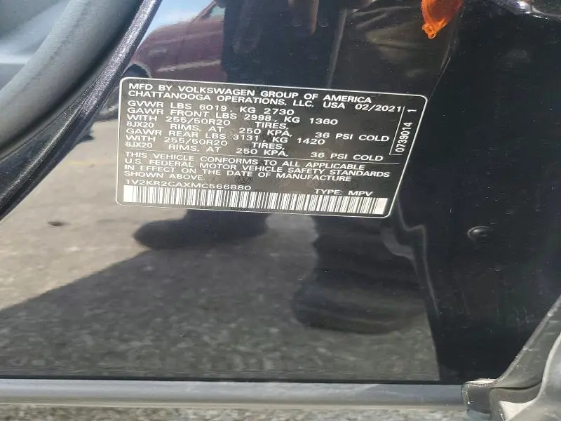 2021 VOLKSWAGEN ATLAS SE  