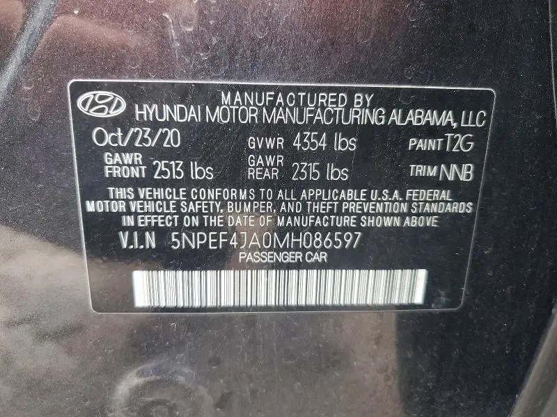 2021 HYUNDAI SONATA SEL  