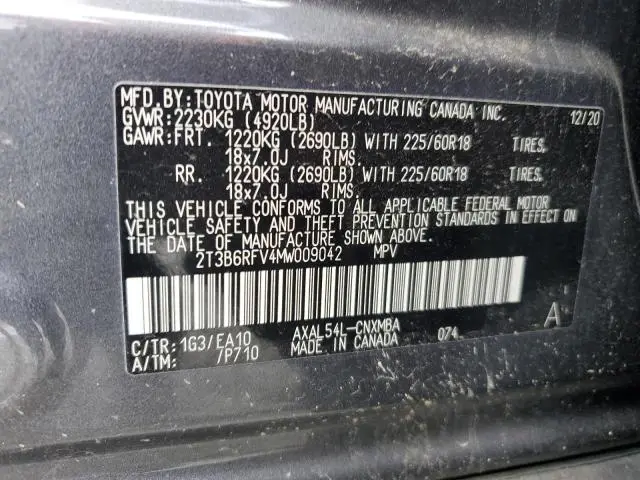 2021 TOYOTA RAV4 XLE PREMIUM  