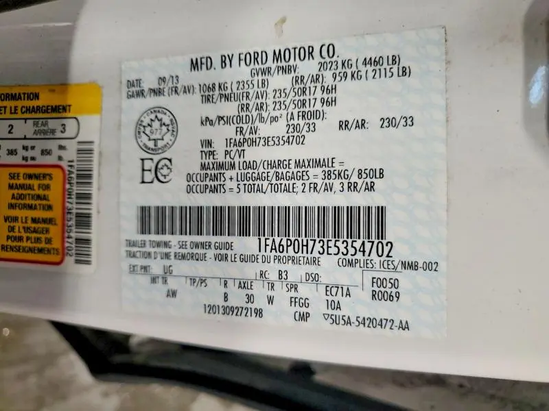 2014 FORD FUSION SE  