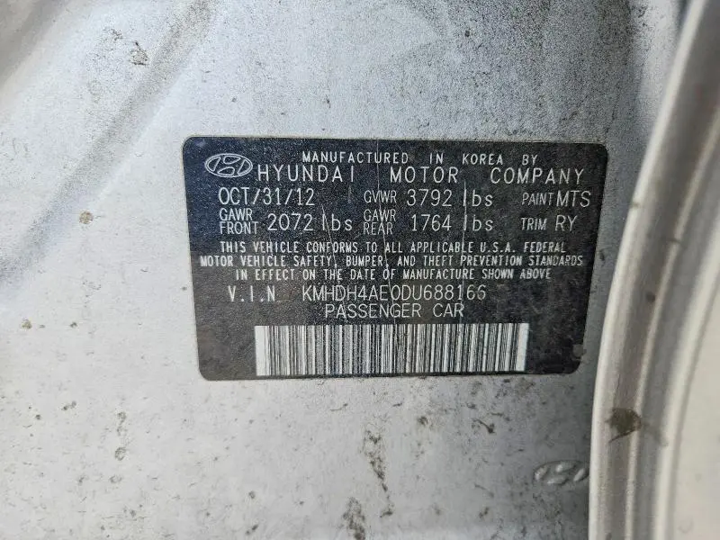 2013 HYUNDAI ELANTRA LIMITED  
