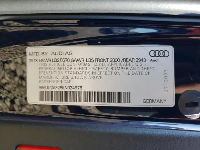 2019 AUDI A7 PREMIUM PLUS S-LINE  