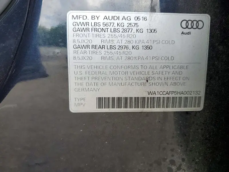 2017 AUDI SQ5 PREMIUM PLUS  