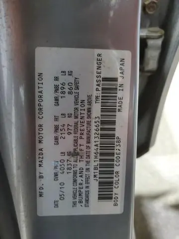2010 MAZDA 3 S  