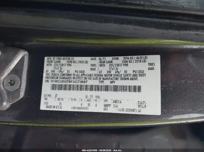 2015 FORD ESCAPE SE