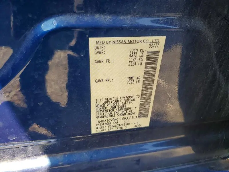 2022 NISSAN LEAF SV PLUS  