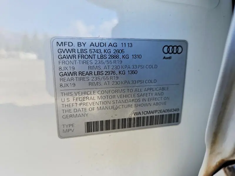 2014 AUDI Q5 TDI PREMIUM PLUS  