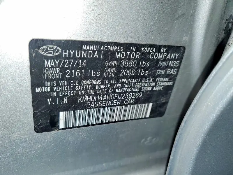 2015 HYUNDAI ELANTRA SPORT  