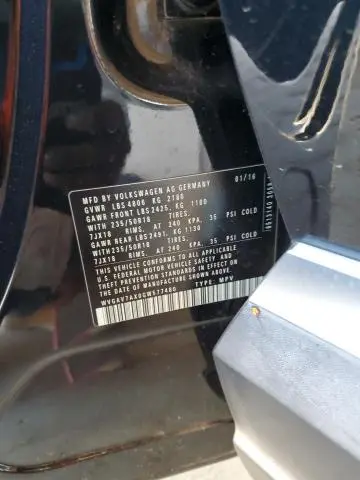 2016 VOLKSWAGEN TIGUAN S  